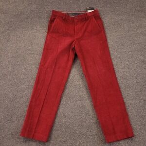 NWT Brooks Brothers Clark Corduroy Pants 31X30 Burgandy Mid Rise Straight